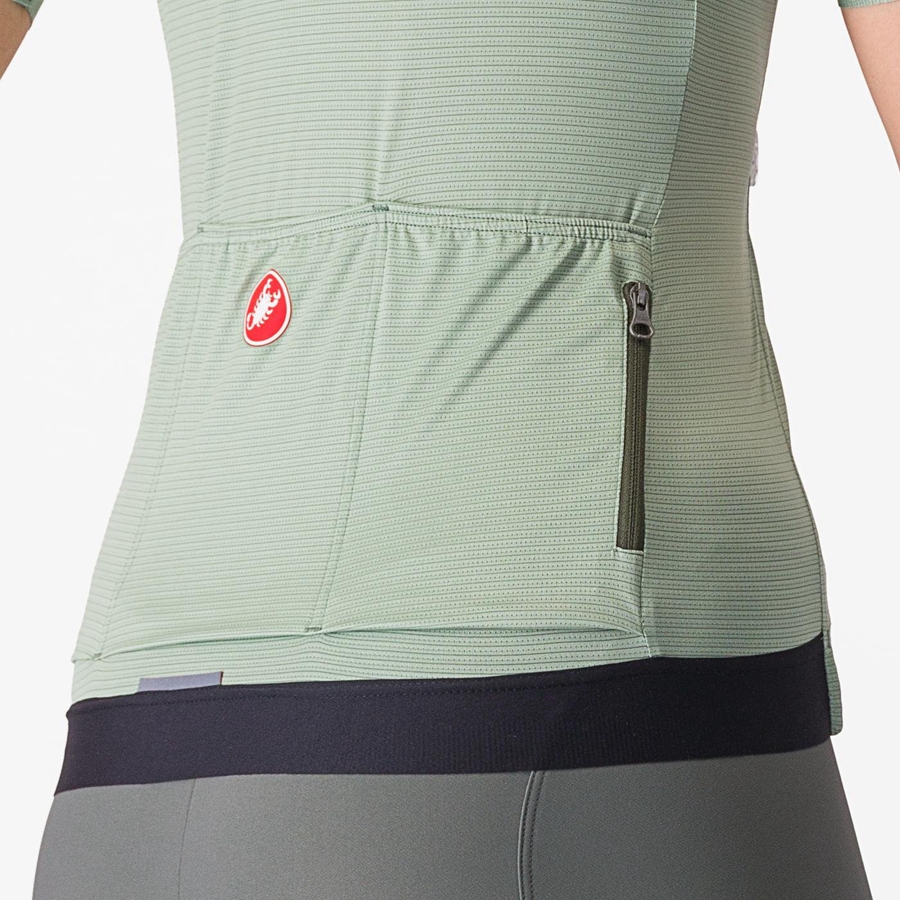 Green / Deep Green Women Castelli ESPRESSO W Jersey | 458LRJAEH