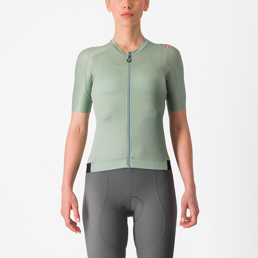 Green / Deep Green Women Castelli ESPRESSO W Jersey | 458LRJAEH