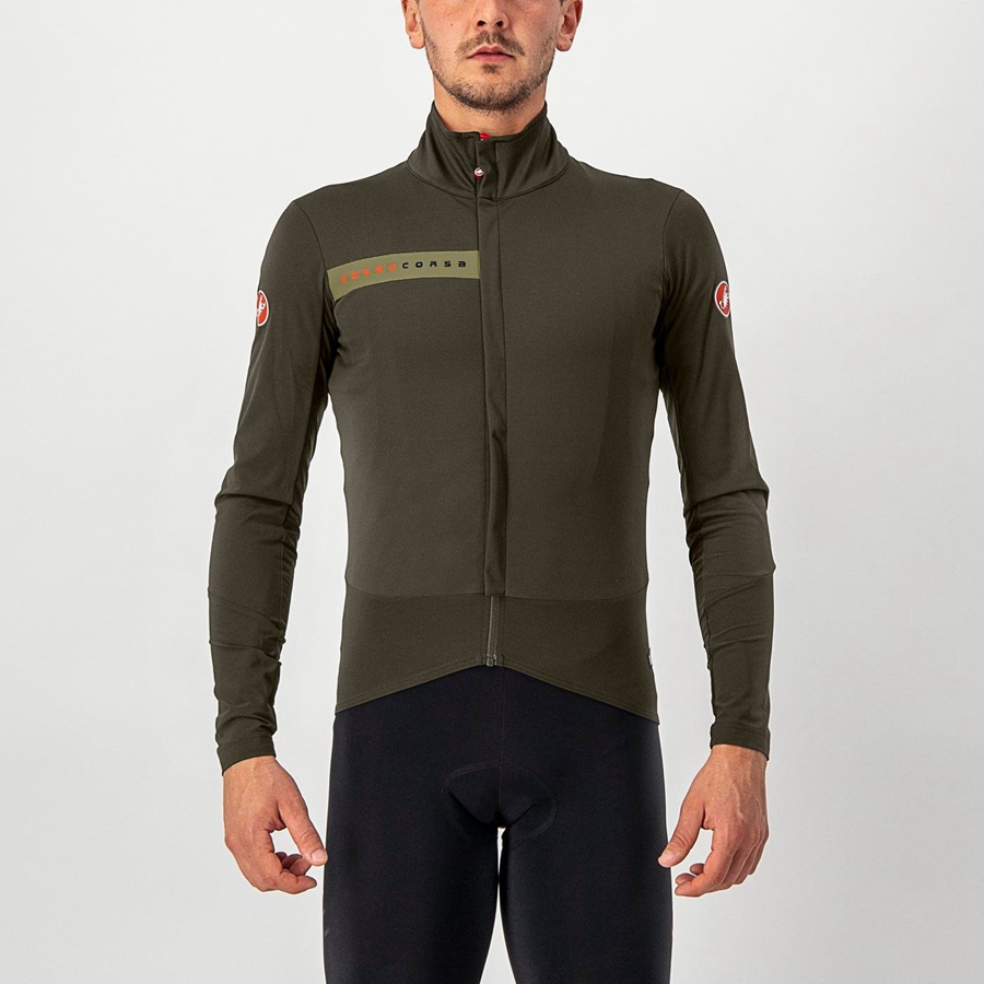 Green / Green Men Castelli BETA RoS Jackets | 324HPSLBX