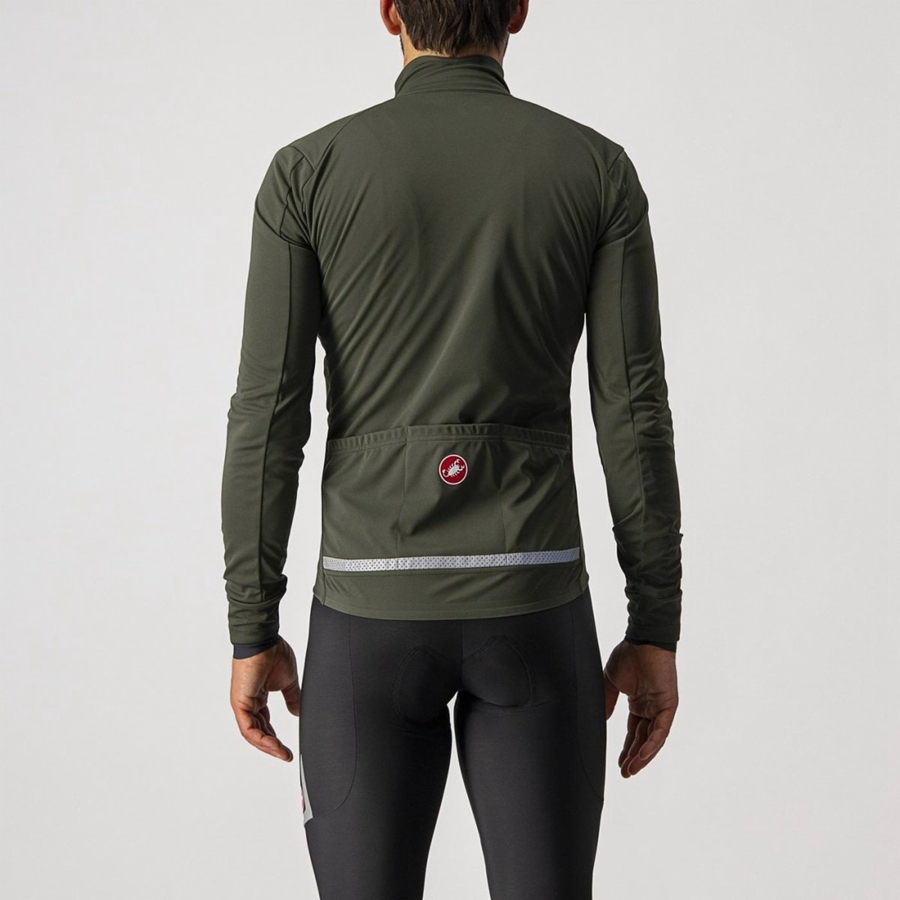 Green / Red Men Castelli GO Jackets | 562NGJQDK