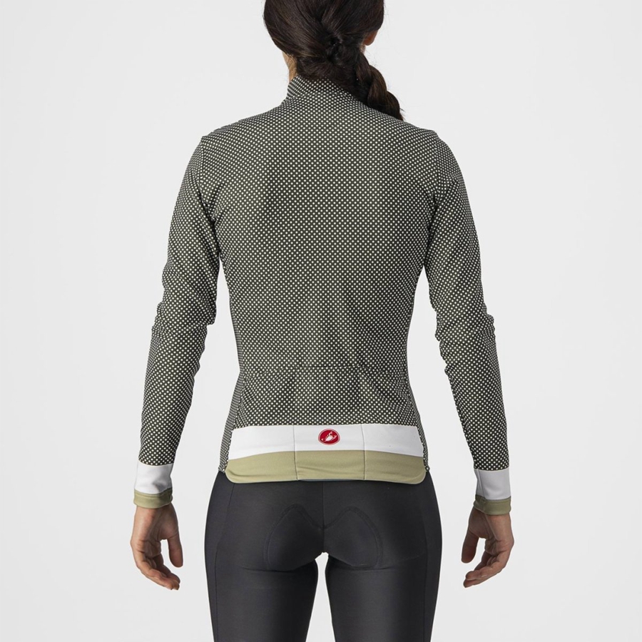 Green / White / Green Women Castelli VOLARE LS Jersey | 201GZBUNX