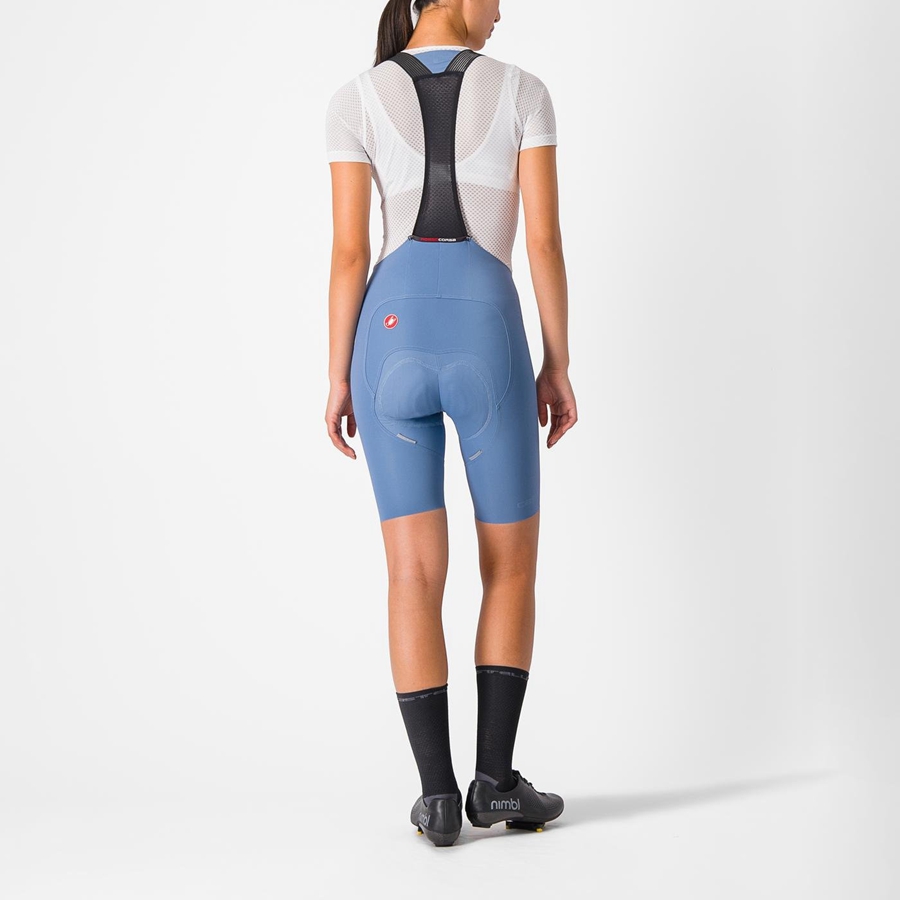 Grey Blue Women Castelli FREE AERO RC W Bib Shorts | 419JXPFSL