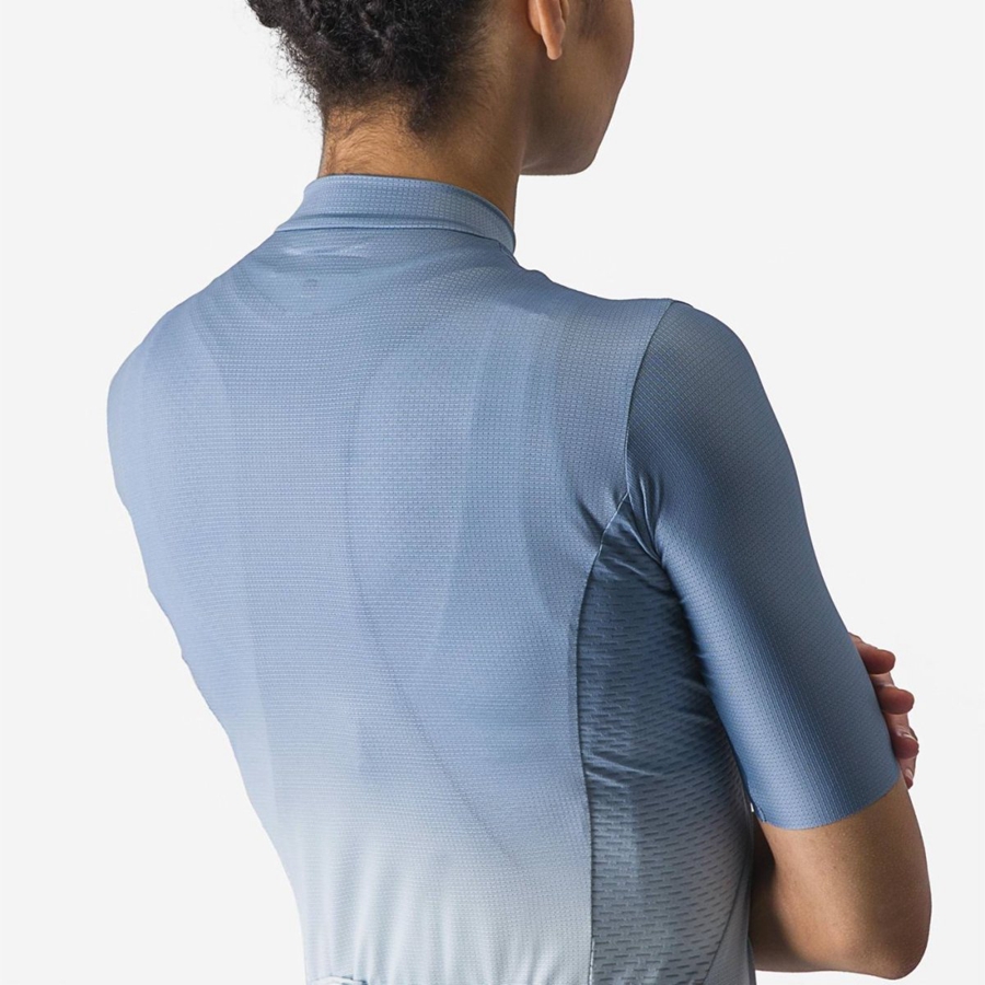 Grey Blue / Blue Women Castelli SALITA Jersey | 065GYIDER