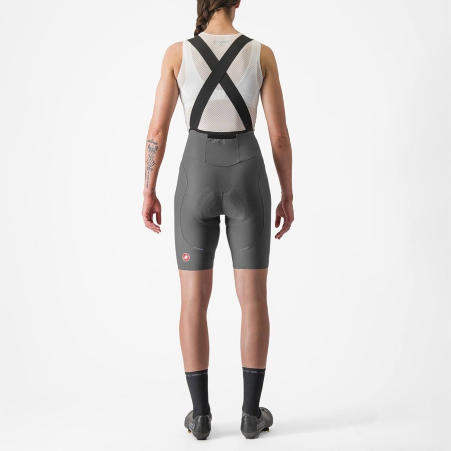 Grey Women Castelli ESPRESSO W DT Bib Shorts | 450KJGBMU