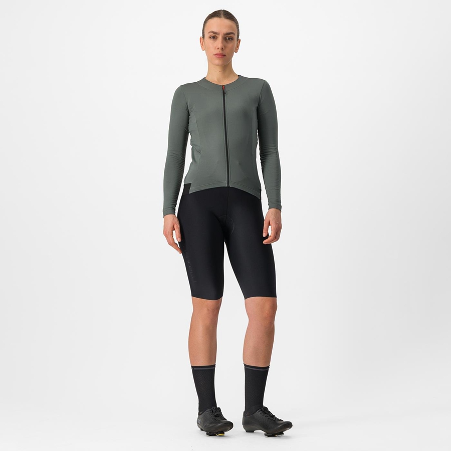 Grey Women Castelli FLY LS W Jersey | 542XGWLQS