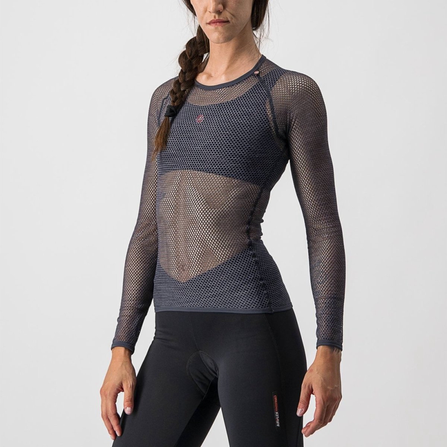 Grey Women Castelli MIRACOLO W LONG SLEEVE Base Layer | 670QRJLUG