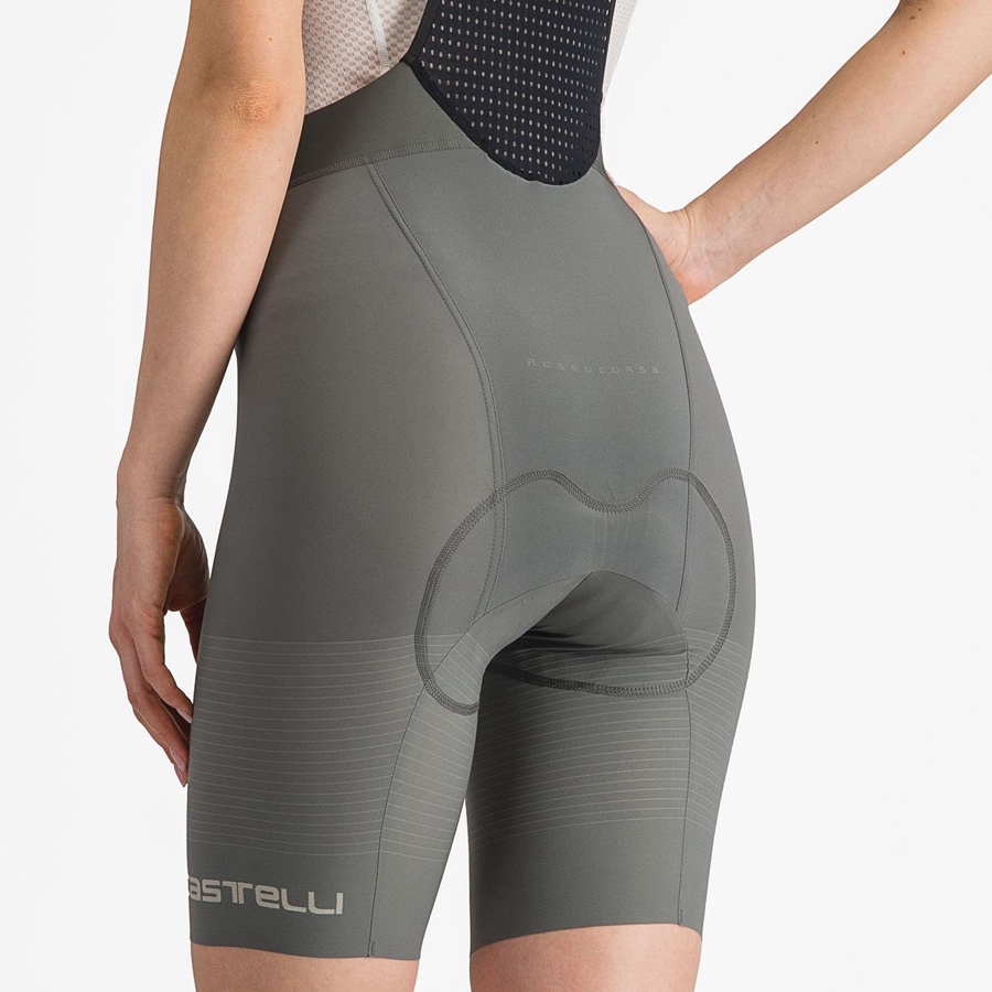 Grey Women Castelli PREMIO W Bib Shorts | 603FQMPHU