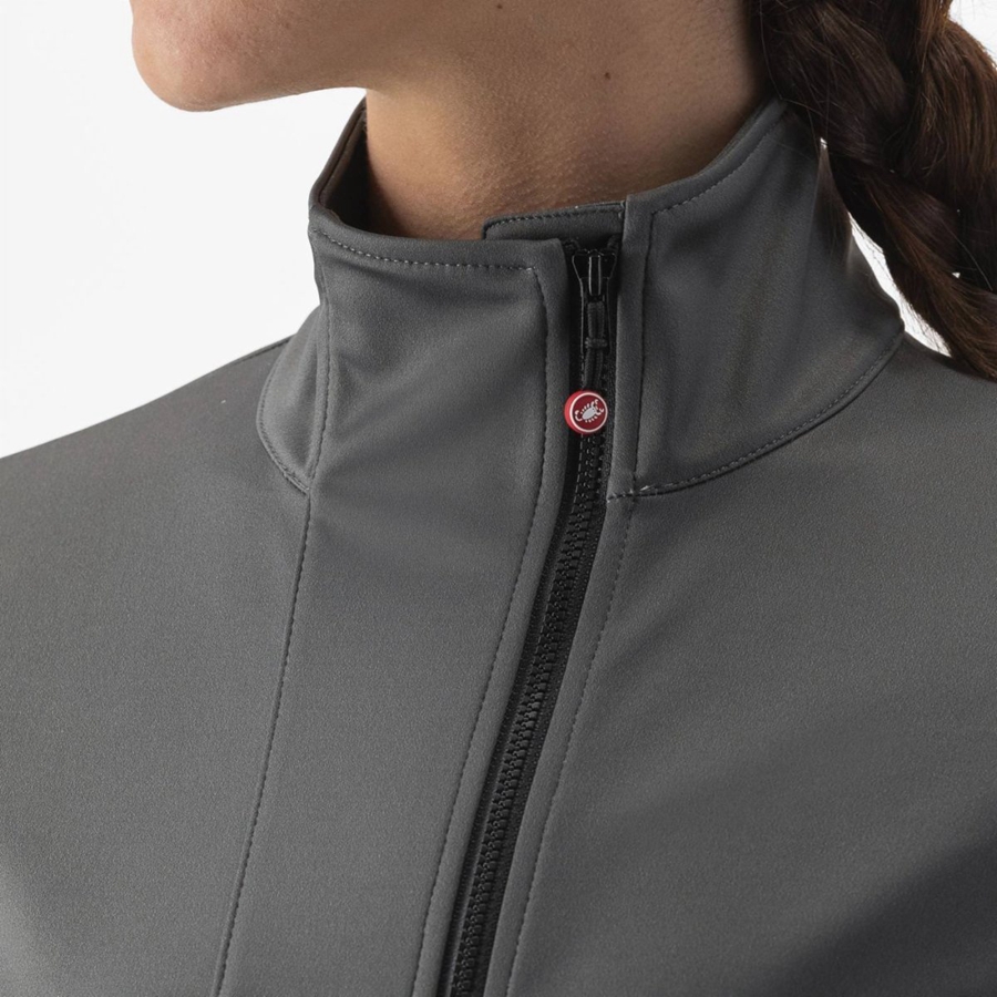 Grey Women Castelli TRANSITION 2 W Jackets | 248ZEIVFJ