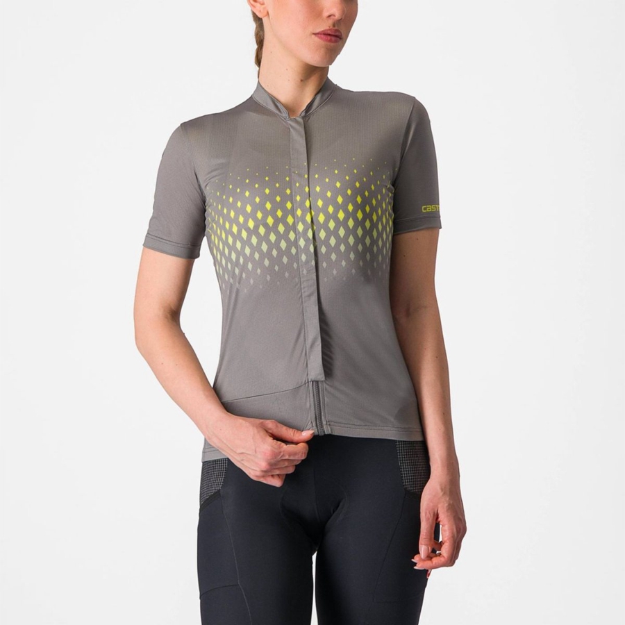 Grey Women Castelli UNLIMITED SENTIERO 3 Jersey | 921PHCZJY