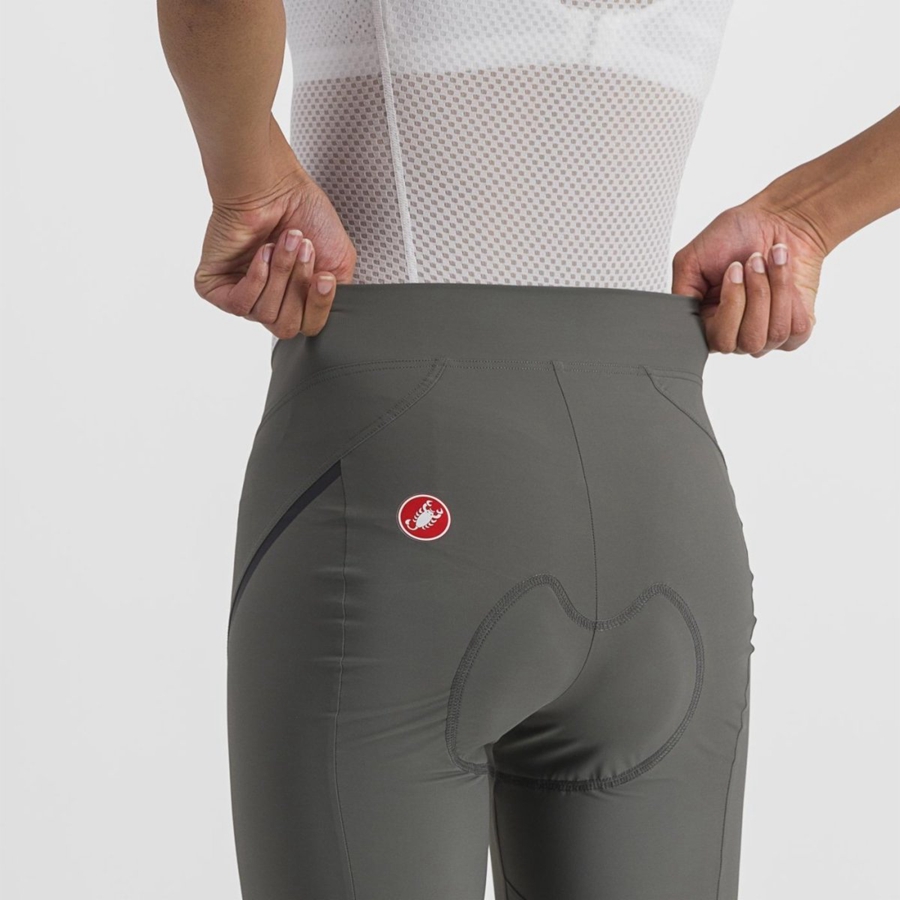 Grey / Dark Grey Women Castelli VELOCISSIMA 3 KNICKER Leggings | 605UIAKVR