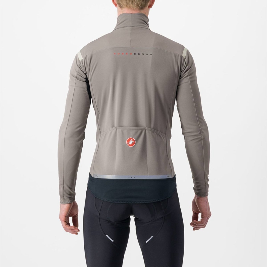 Grey / Khaki Grey Men Castelli PERFETTO RoS 2 Jackets | 067LHRNBS