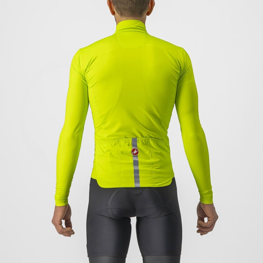 Light Green Men Castelli PRO THERMAL MID LS Jersey | 140BZWLDJ