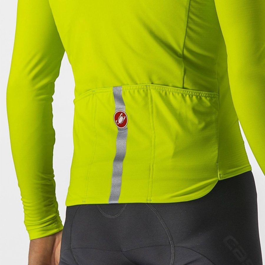 Light Green Men Castelli PRO THERMAL MID LS Jersey | 140BZWLDJ