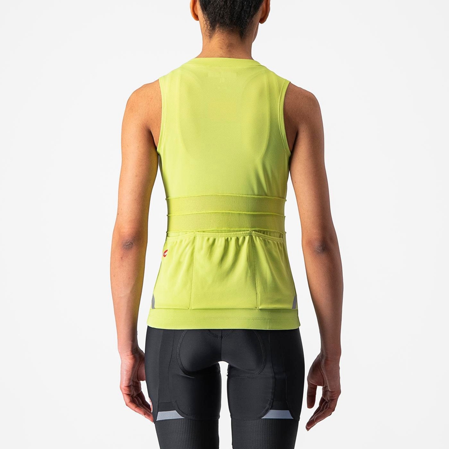 Light Green Women Castelli ANIMA 4 SLEEVELESS Jersey | 318JXLGFE