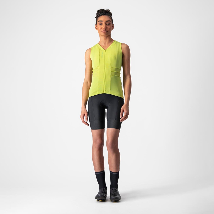 Light Green Women Castelli ANIMA 4 SLEEVELESS Jersey | 318JXLGFE