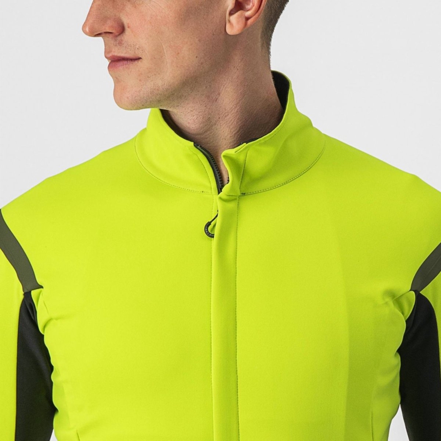 Light Green / Dark Grey Men Castelli GABBA RoS 2 Jackets | 895UKRFQT