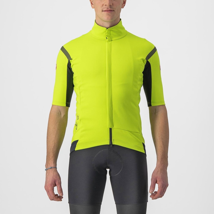 Light Green / Dark Grey Men Castelli GABBA RoS 2 Jackets | 895UKRFQT