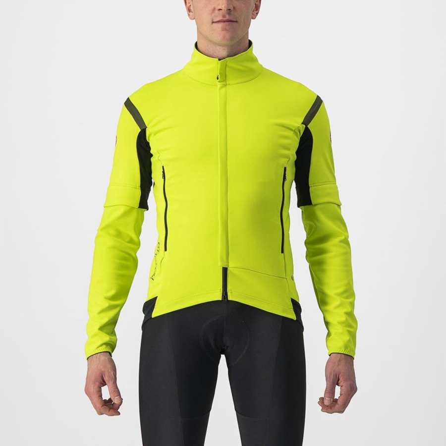 Light Green / Dark Grey Men Castelli PERFETTO RoS 2 CONVERTIBLE Jackets | 953XBGYUP