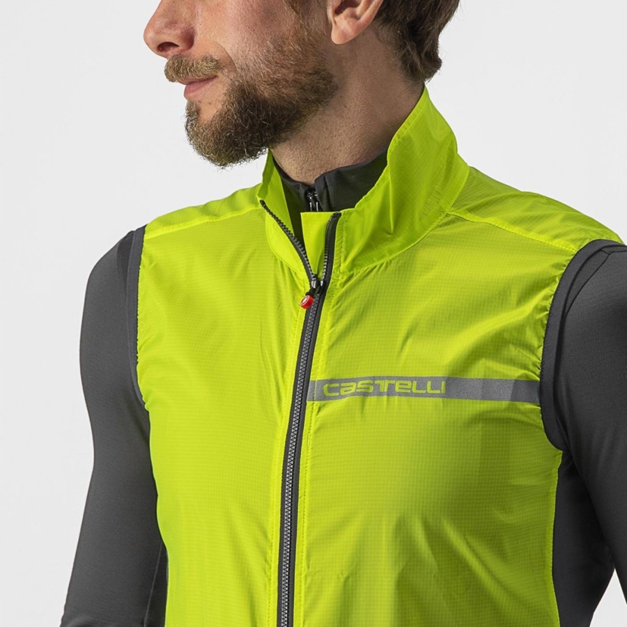 Light Green / Dark Grey Men Castelli SQUADRA STRETCH Vest | 267KFNCIB