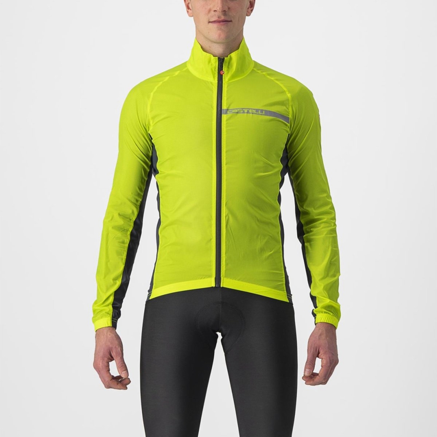 Light Green / Dark Grey Men Castelli SQUADRA STRETCH Protection | 863UJYDEH