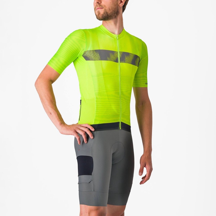 Light Green / Dark Grey Men Castelli UNLIMITED ENDURANCE Jersey | 738KRPBTF