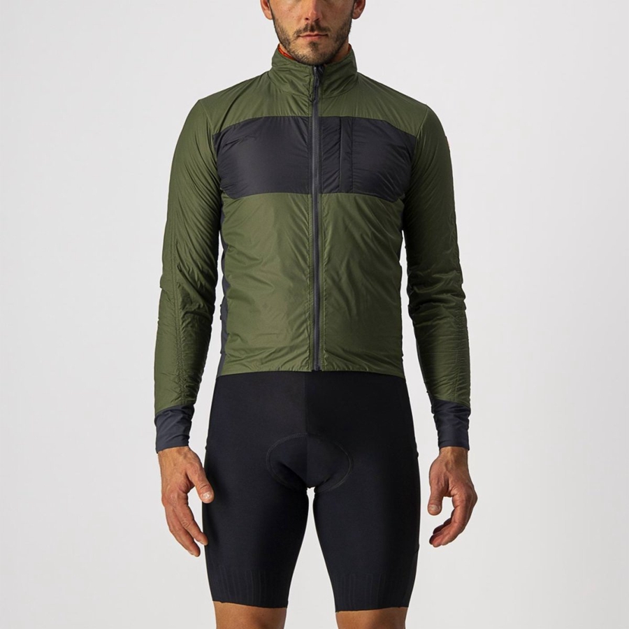 Light Green / Dark Grey Men Castelli UNLIMITED PUFFY Jackets | 182IWTPKJ