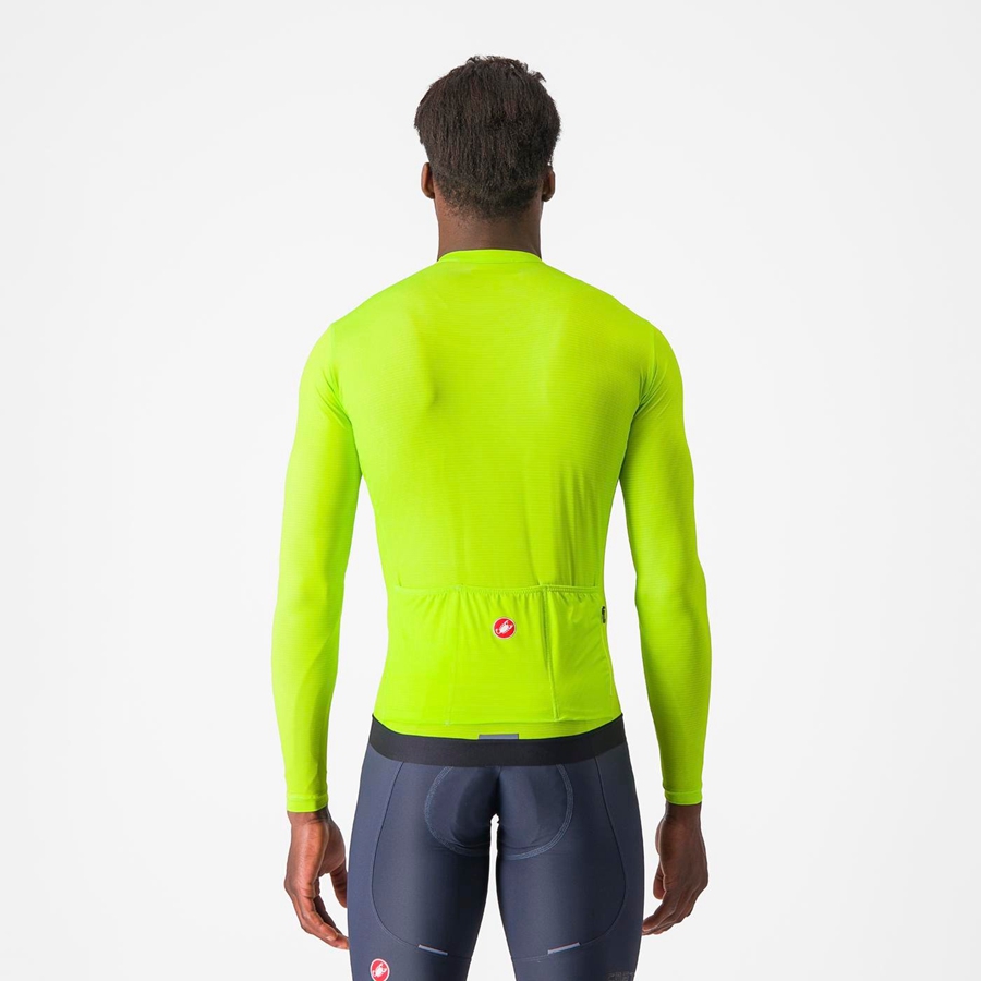 Light Green / Deep Green Men Castelli ESPRESSO LS Jersey | 735DLBWCG