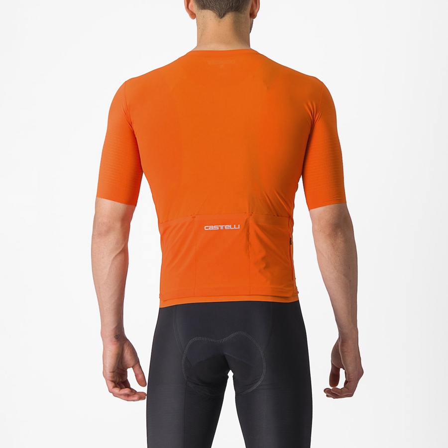 Orange Red Men Castelli PREMIO Jersey | 874JFNSDE