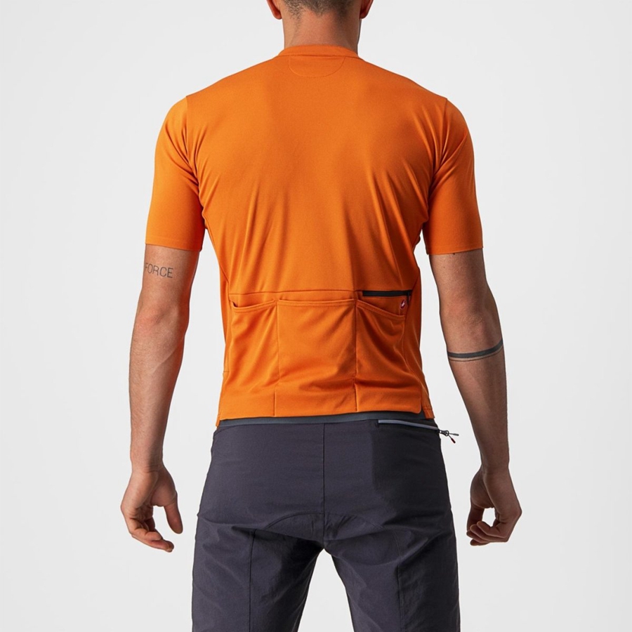 Orange Red Men Castelli UNLIMITED ALLROAD Jersey | 431JNWDVE