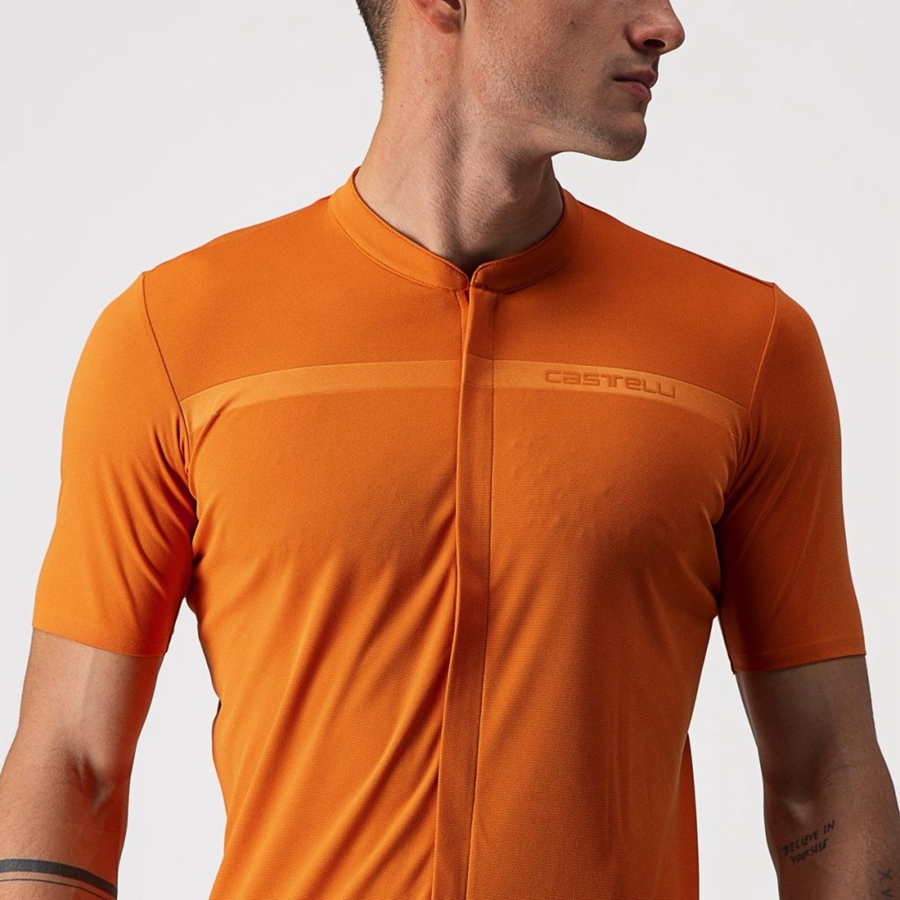 Orange Red Men Castelli UNLIMITED ALLROAD Jersey | 431JNWDVE