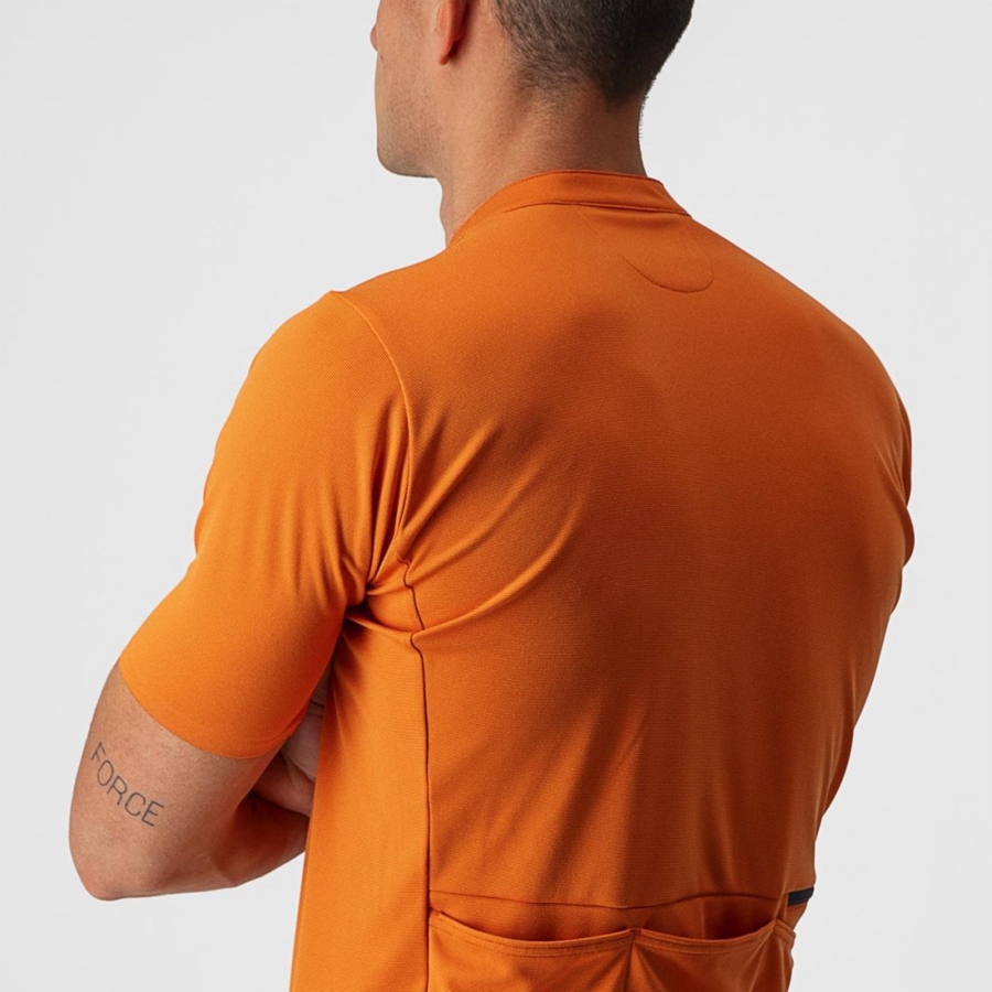 Orange Red Men Castelli UNLIMITED ALLROAD Jersey | 431JNWDVE