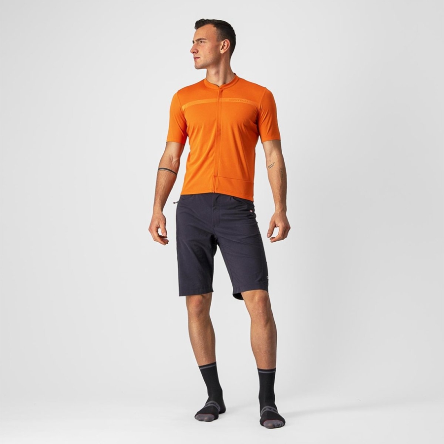 Orange Red Men Castelli UNLIMITED ALLROAD Jersey | 431JNWDVE