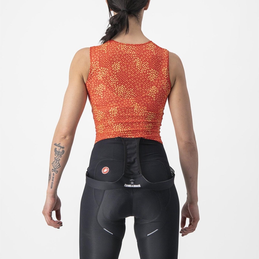 Orange Women Castelli PRO MESH 4 W SLEEVELESS Base Layer | 175XATYZO