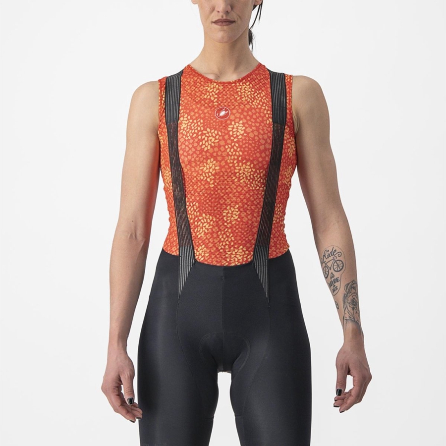 Orange Women Castelli PRO MESH 4 W SLEEVELESS Base Layer | 175XATYZO