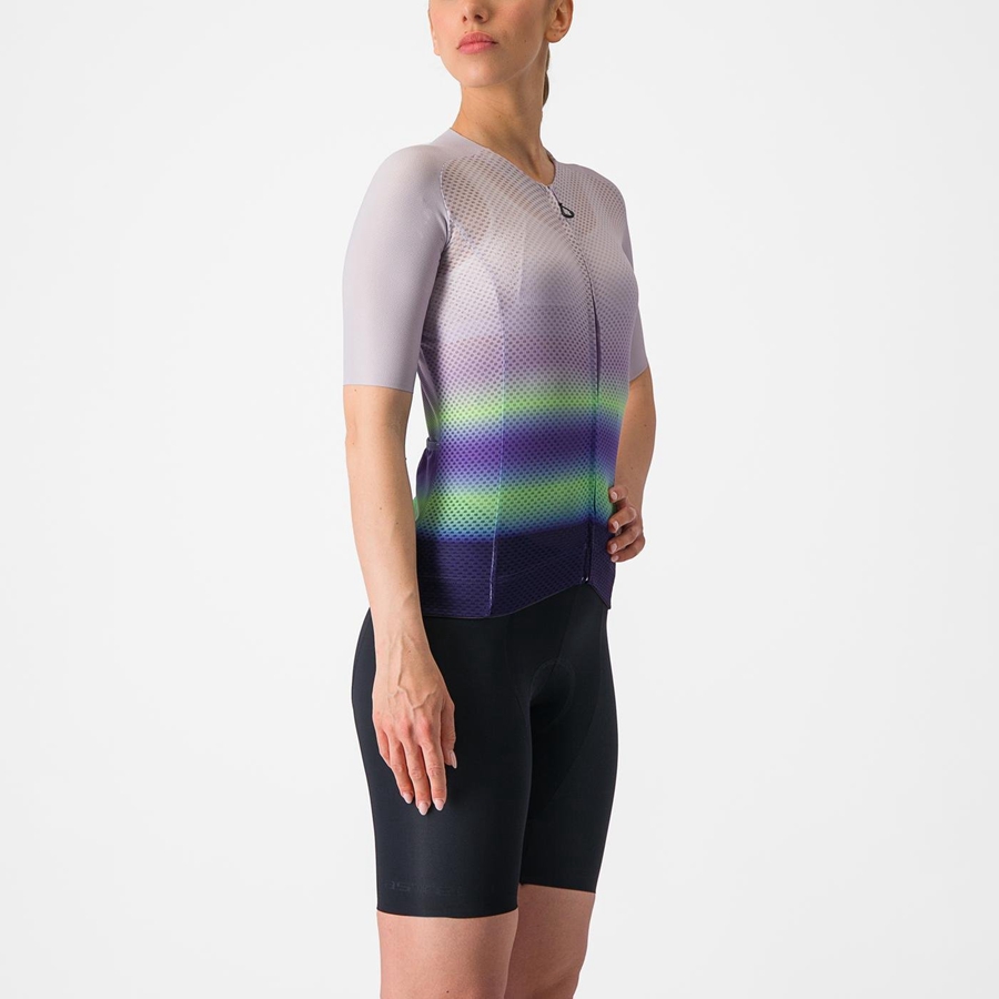 Purple White / Green / Dark Purple Women Castelli CLIMBER'S 4.0 W Jersey | 643SAMNVC