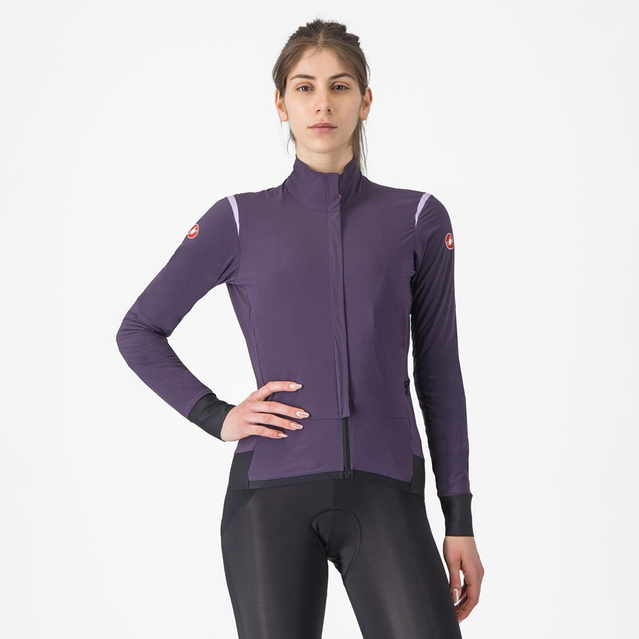 Purple Women Castelli ALPHA FLIGHT ROS W Jackets | 128NLEWYZ