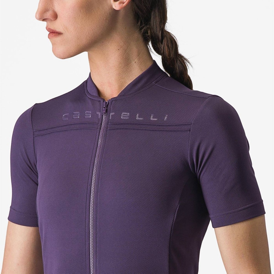 Purple Women Castelli ANIMA 4 Jersey | 094MQJABF