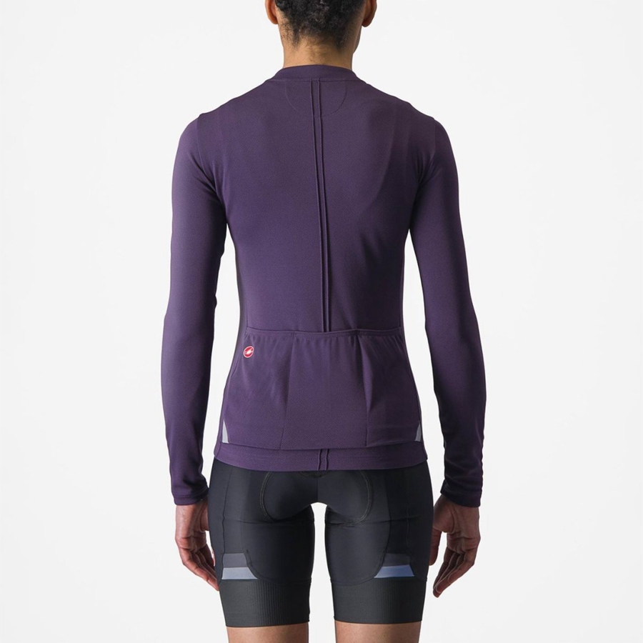 Purple Women Castelli ANIMA 4 LONG SLEEVE Jersey | 317IUFLQR