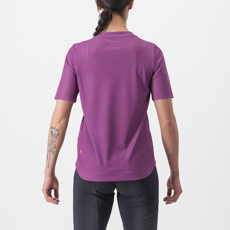 Purple Women Castelli TRAIL TECH 2 W TEE Jersey | 214YLGVFM