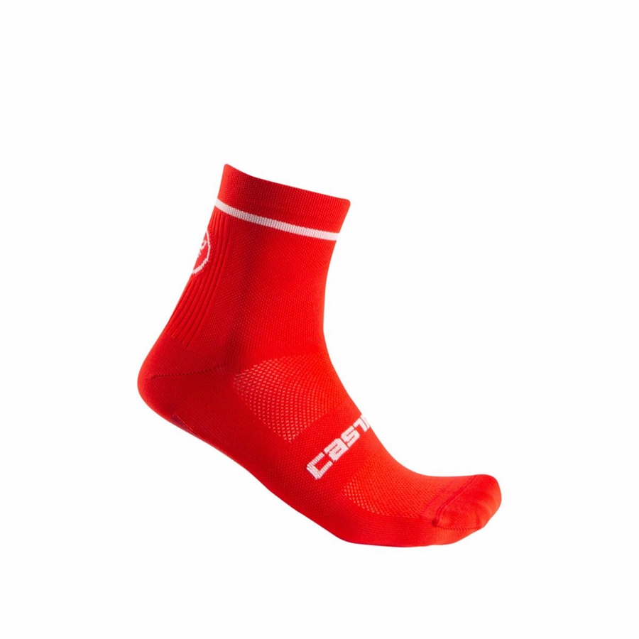 Red Men Castelli ENTRATA 9 Socks | 432UZBQSF