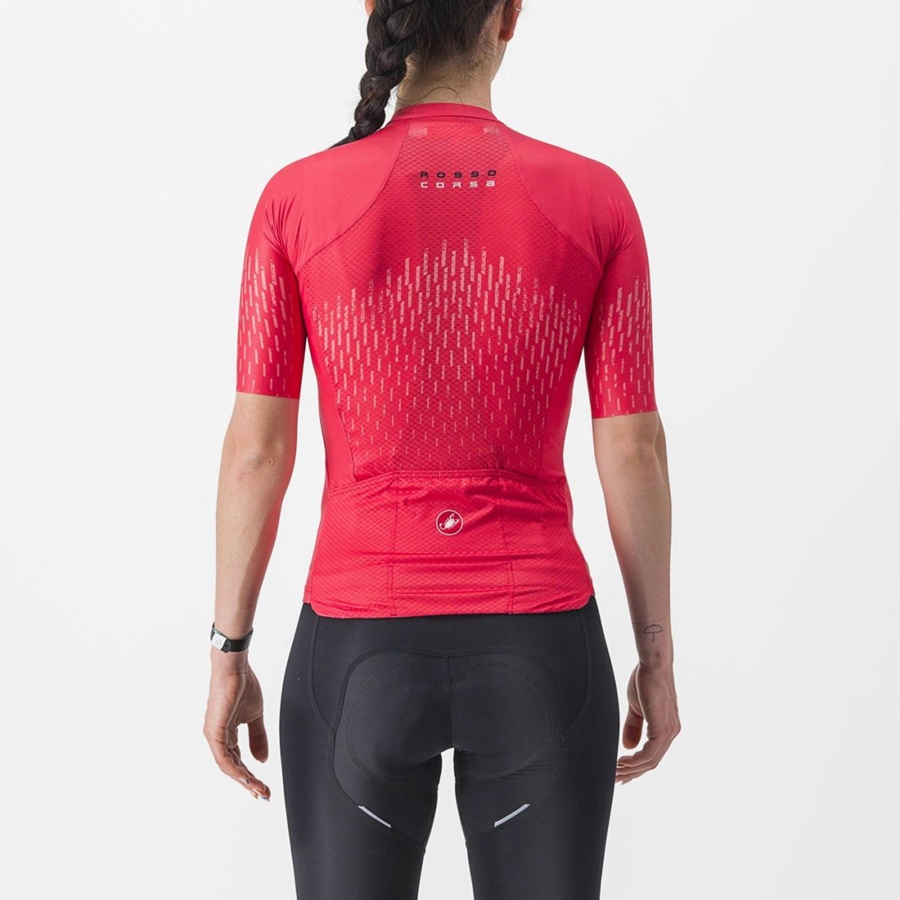 Red Women Castelli AERO PRO W Jersey | 861FGMDYR