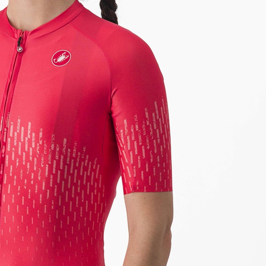 Red Women Castelli AERO PRO W Jersey | 861FGMDYR