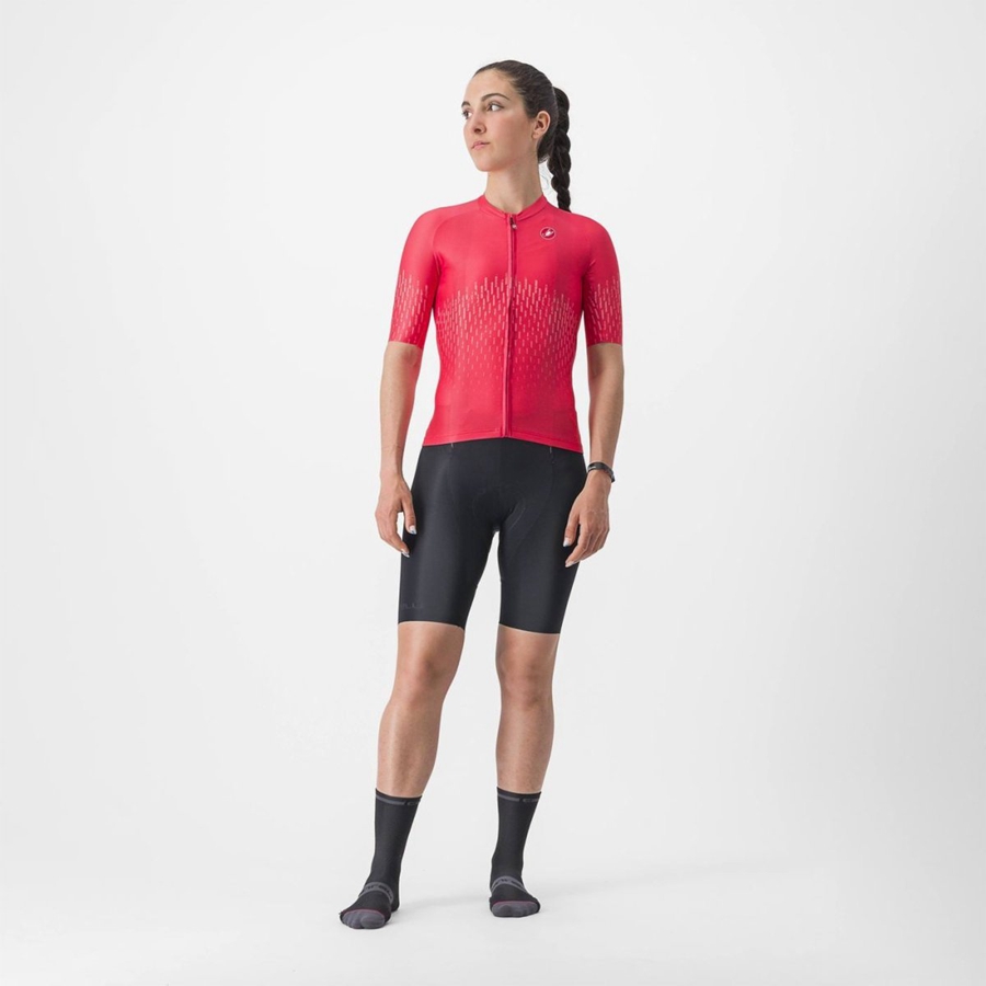 Red Women Castelli AERO PRO W Jersey | 861FGMDYR