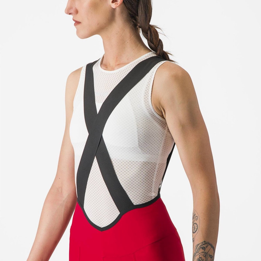 Red Women Castelli ESPRESSO W DT Bib Shorts | 859SDZJBP