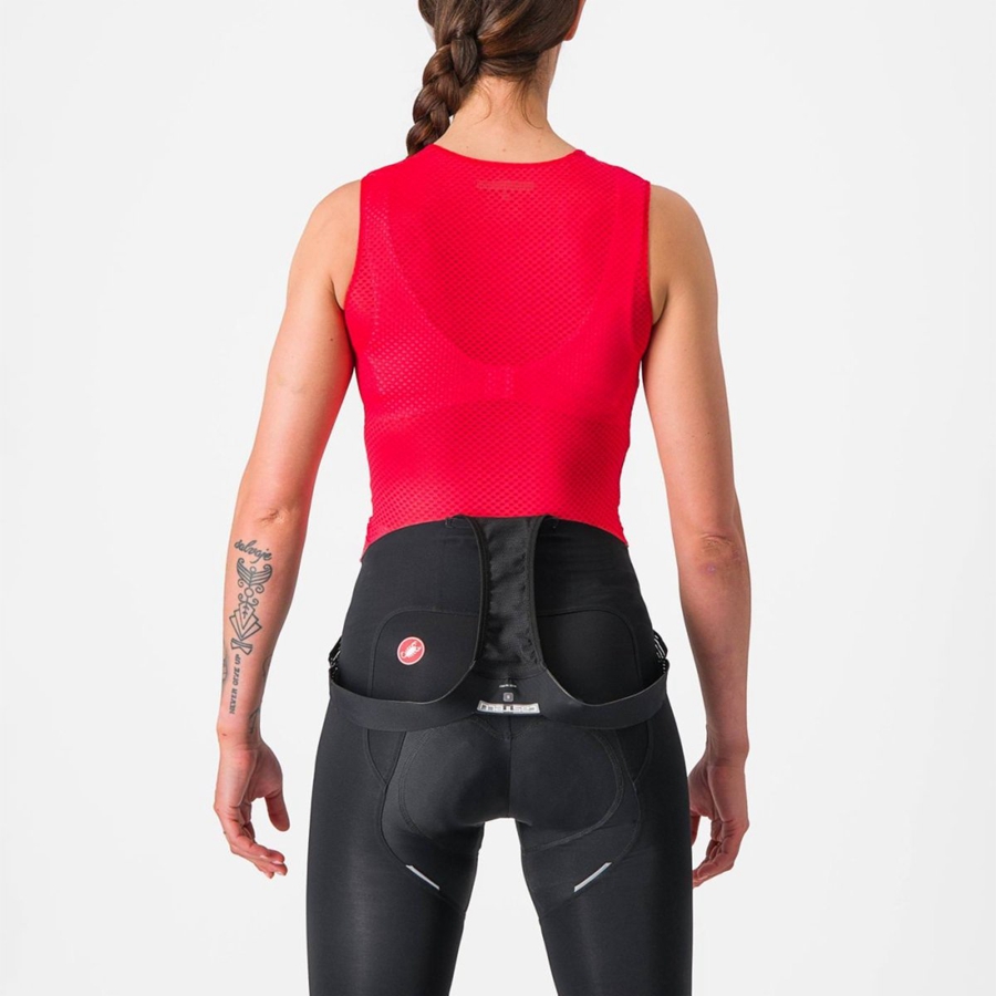 Red Women Castelli PRO MESH W SLEEVELESS Base Layer | 243ZSVCWP