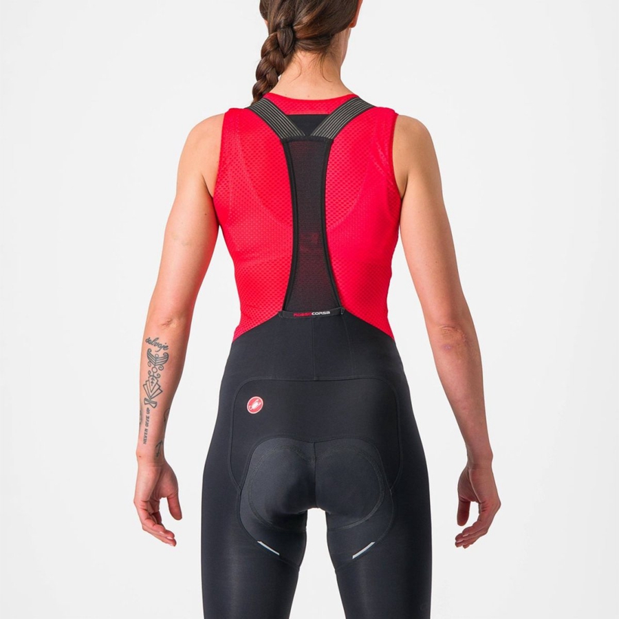 Red Women Castelli PRO MESH W SLEEVELESS Base Layer | 243ZSVCWP