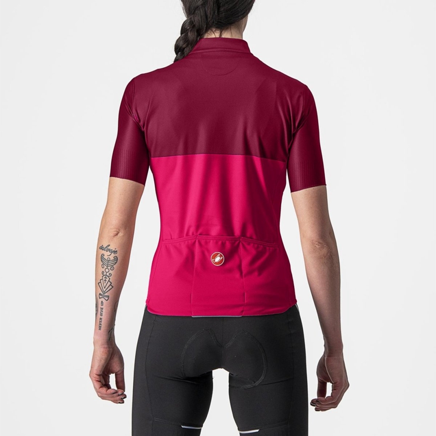 Red / Burgundy Women Castelli VELOCISSIMA Jersey | 295SXYTLE