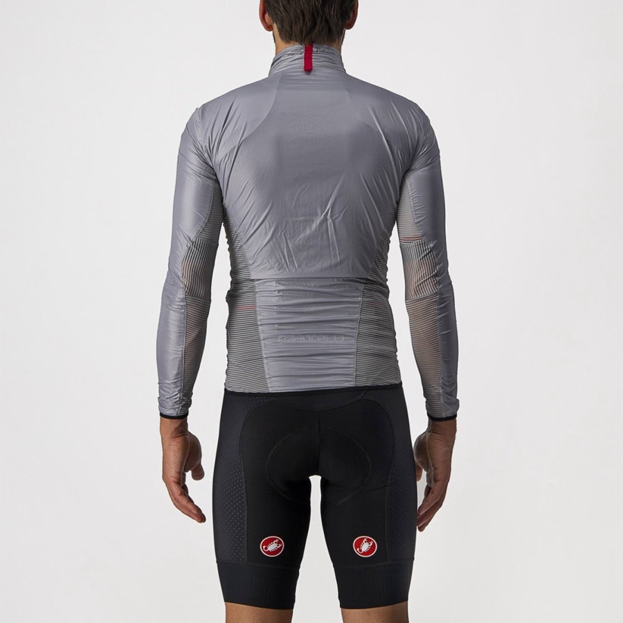 Silver Grey Men Castelli ARIA SHELL Protection | 127MWGAYV