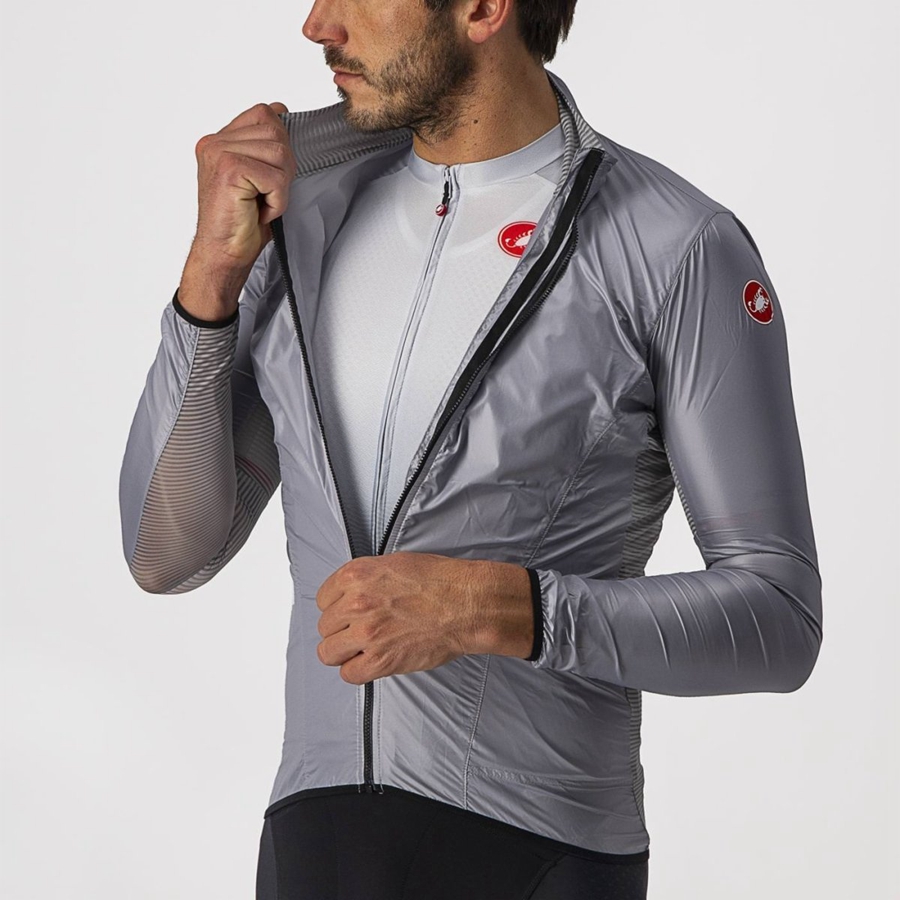 Silver Grey Men Castelli ARIA SHELL Protection | 127MWGAYV