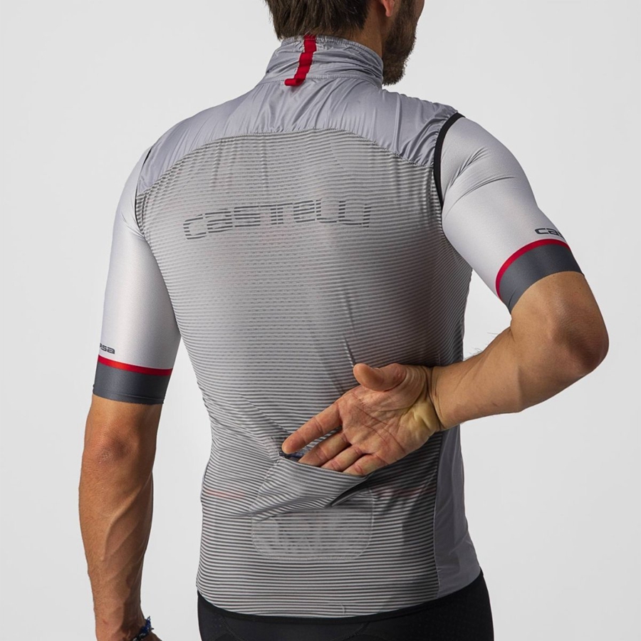 Silver Grey Men Castelli ARIA Vest | 941DIKFMT